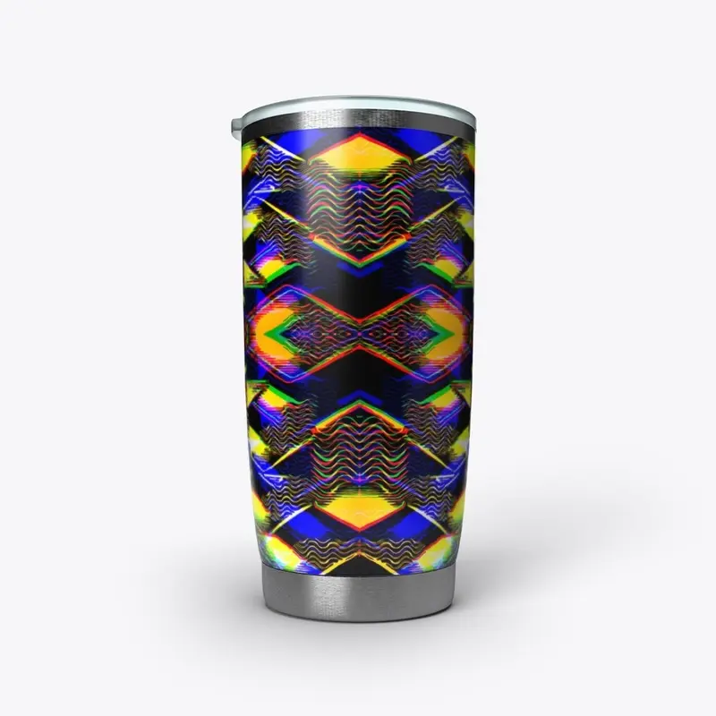 Colorful Glitched Abstract Pattern 