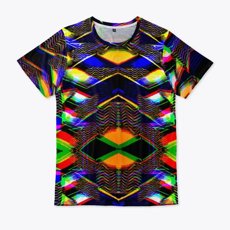 Colorful Glitched Abstract Pattern 