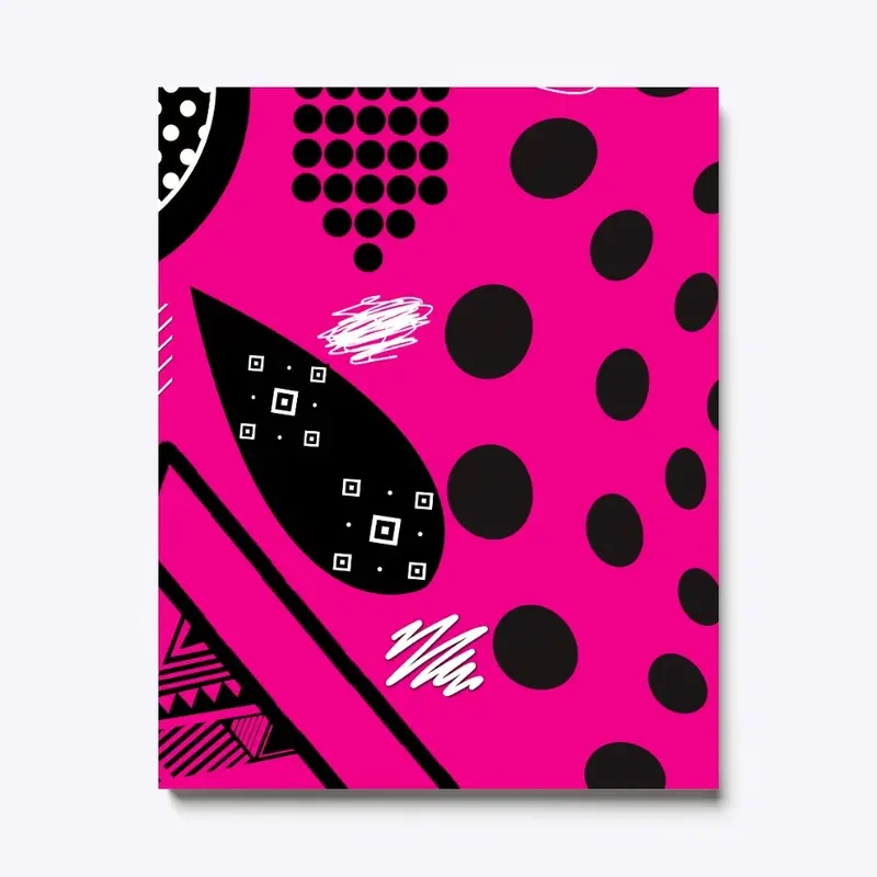 Pink Black Geometric Pattern