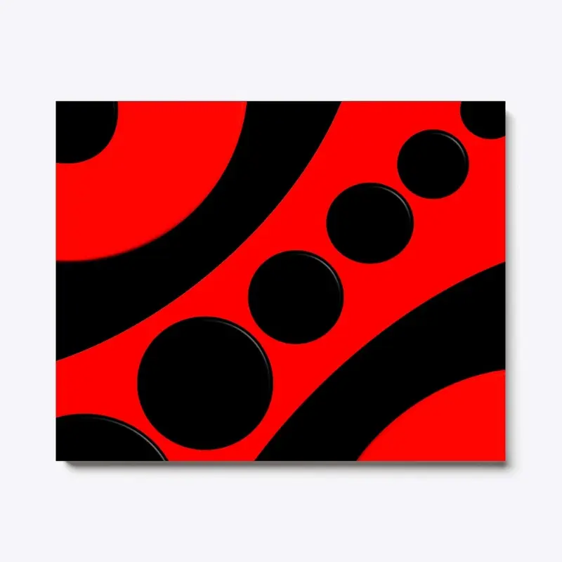 Red And Black Circle Pattern