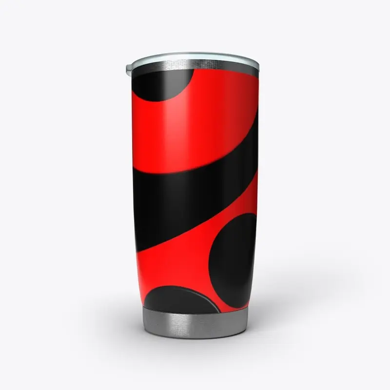 Red And Black Circle Pattern