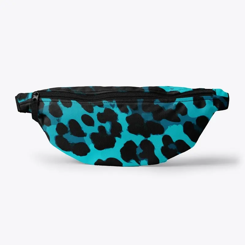 Turquoise Abstract Cheetah Print  