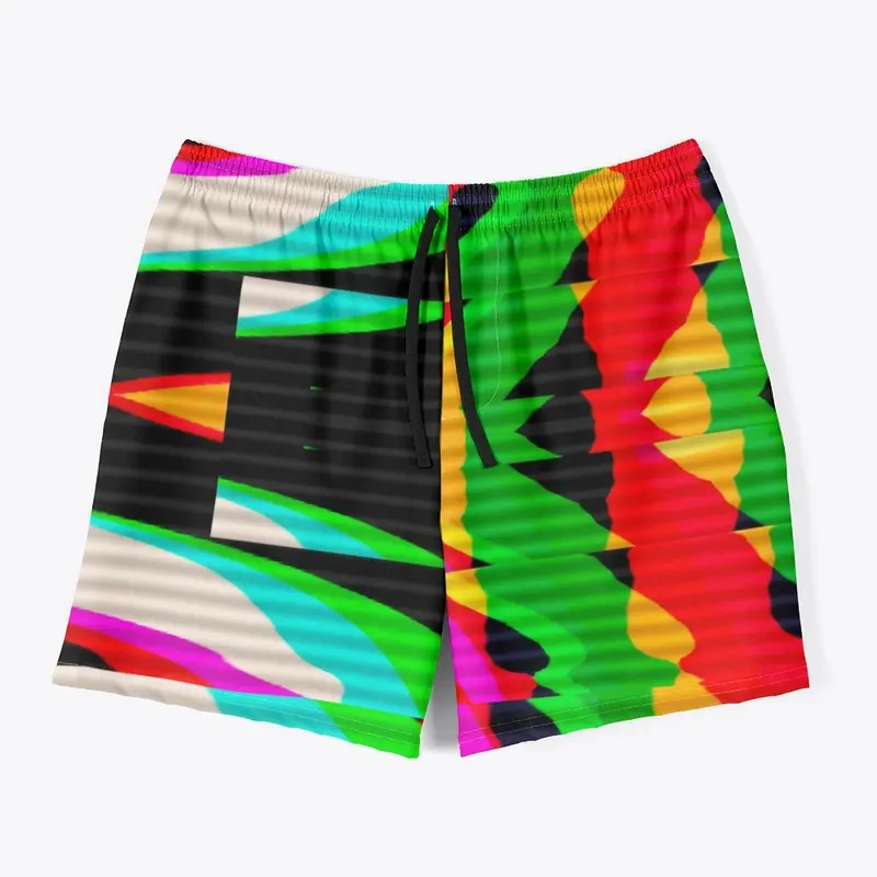 Multicolor Glitch Geometric Patter