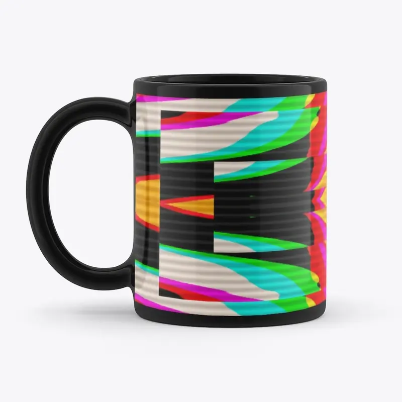 Multicolor Glitch Geometric Patter