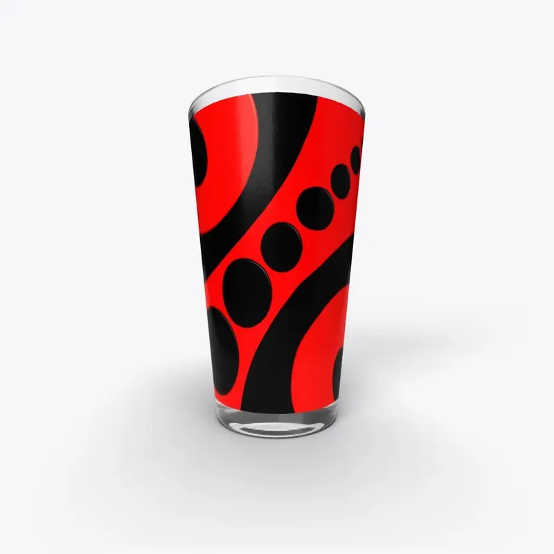 Red And Black Circle Pattern