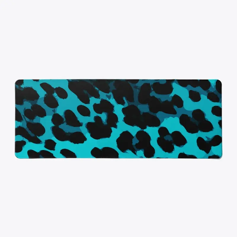 Turquoise Abstract Cheetah Print  