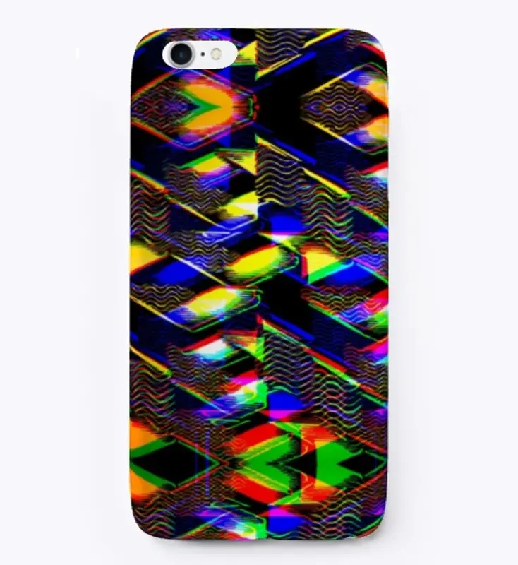 Colorful Glitched Abstract Pattern 