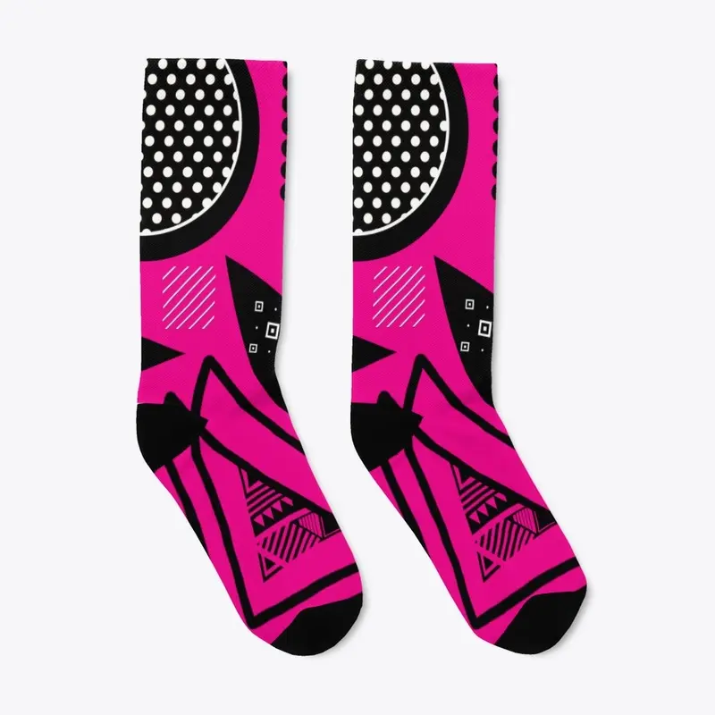 Pink Black Geometric Pattern