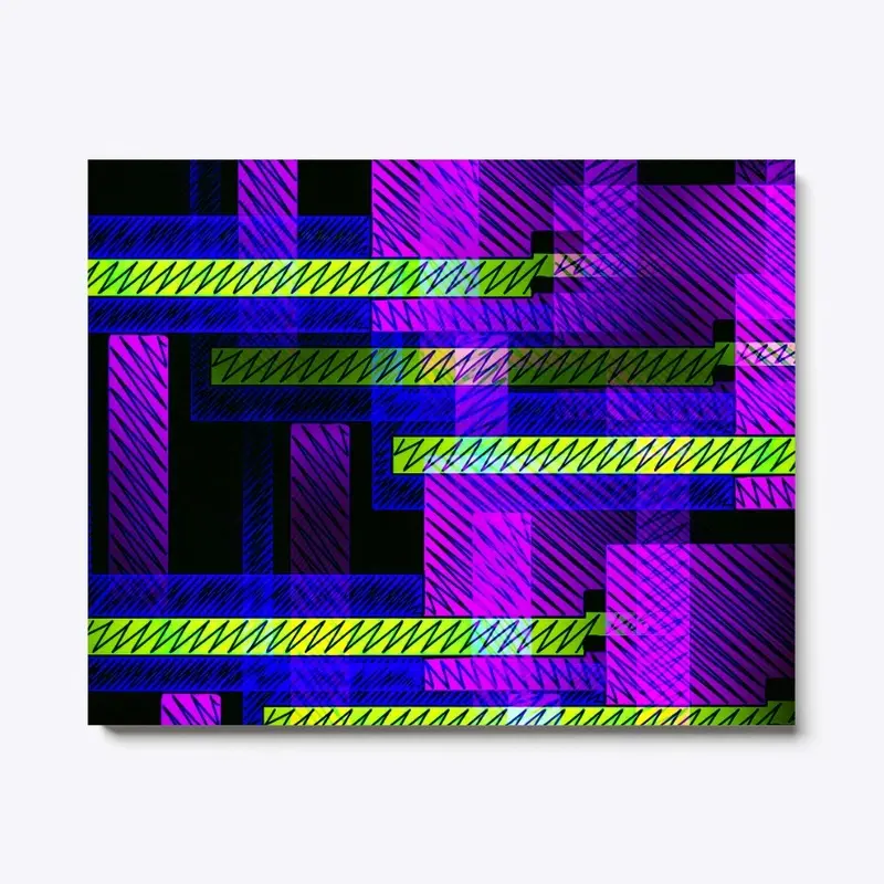 Purple Green Stripes 